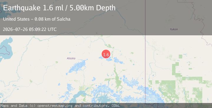 Map of 61 km WSW of Delta Junction, Alaska
