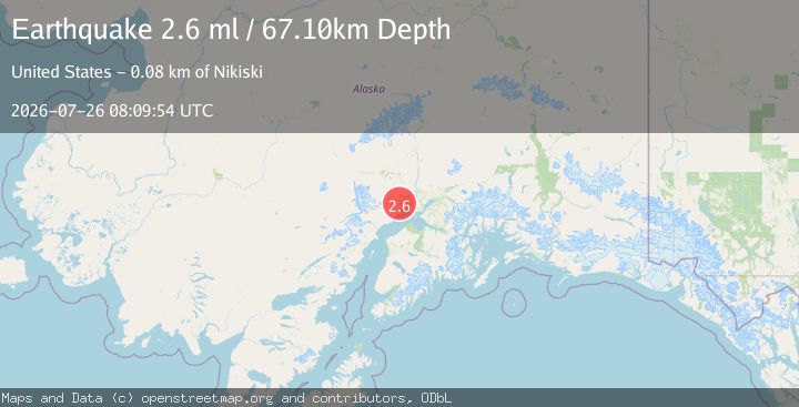 Map of 23 km SW of Susitna, Alaska