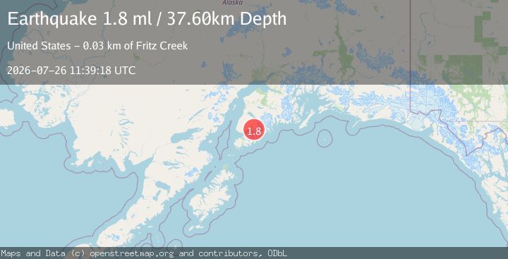 Map of 18 km SE of Fox River, Alaska
