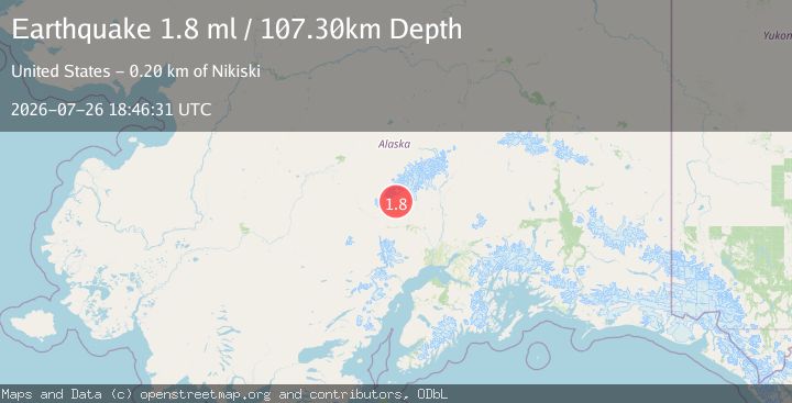Map of 61 km NNW of Skwentna, Alaska