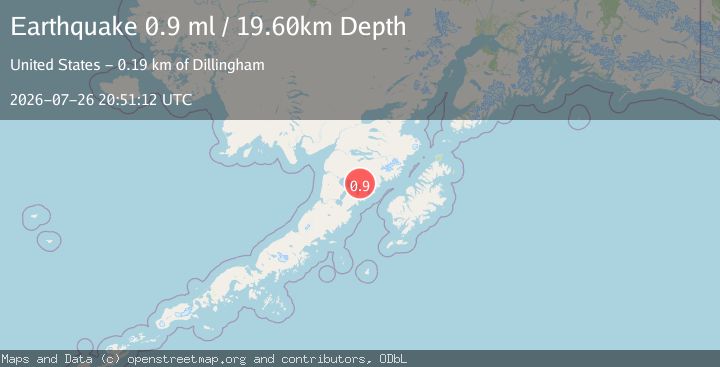 Map of 90 km ESE of Egegik, Alaska