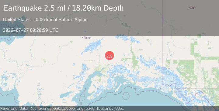 Map of 58 km N of Chickaloon, Alaska