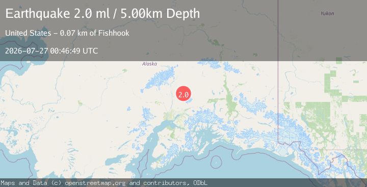 Map of 42 km ENE of Susitna North, Alaska