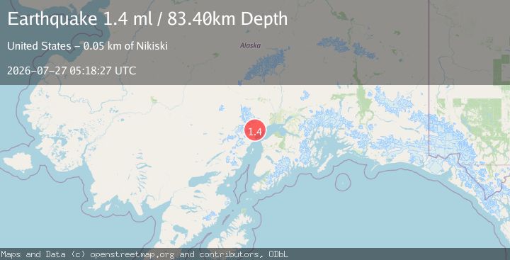 Map of 32 km W of Tyonek, Alaska