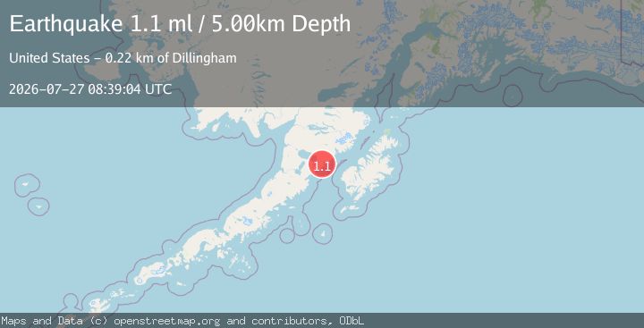 Map of 74 km WNW of Karluk, Alaska