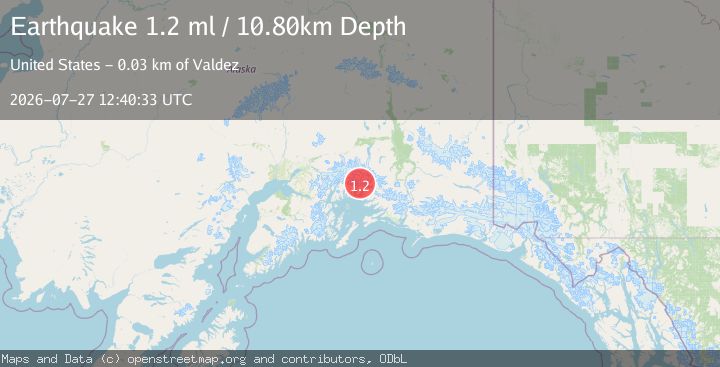 Map of 26 km W of Valdez, Alaska