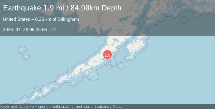 Map of 71 km NE of Chignik, Alaska