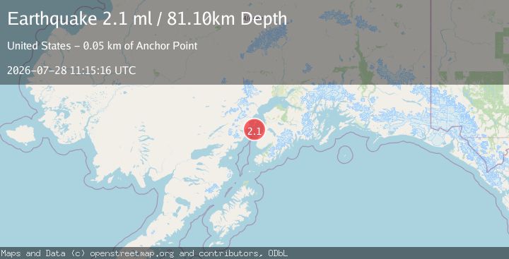 Map of 26 km NW of Ninilchik, Alaska