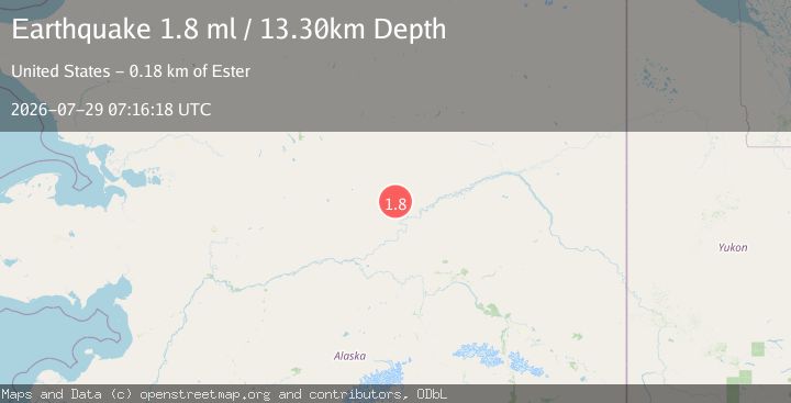 Map of 53 km WNW of Stevens Village, Alaska