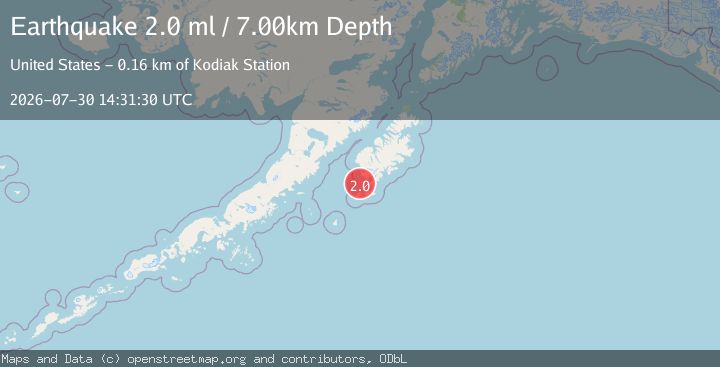 Map of 27 km SW of Akhiok, Alaska