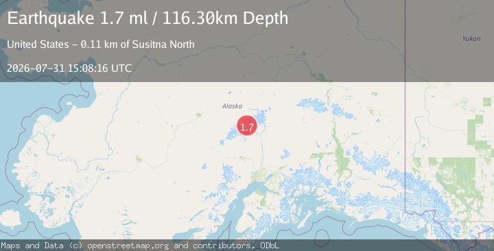 Map of 52 km NNW of Petersville, Alaska