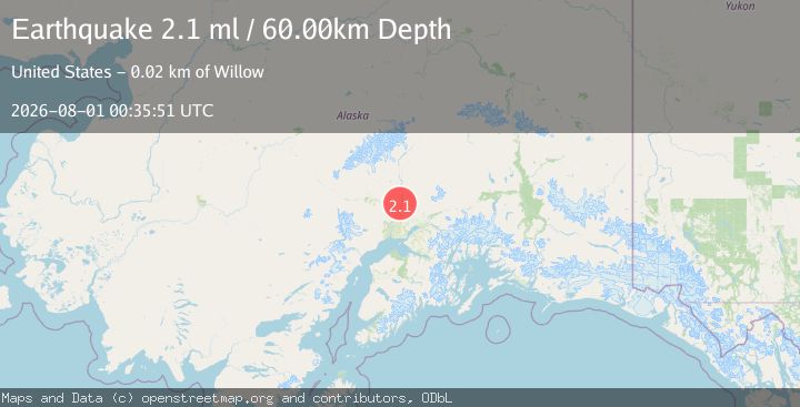 Map of 20 km NNW of Willow, Alaska