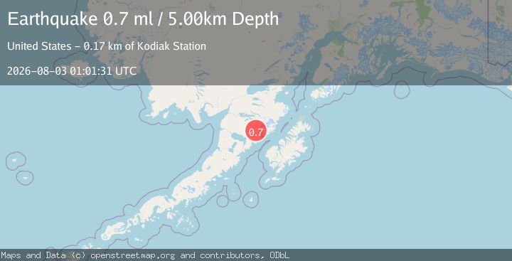 Map of 83 km NW of Karluk, Alaska