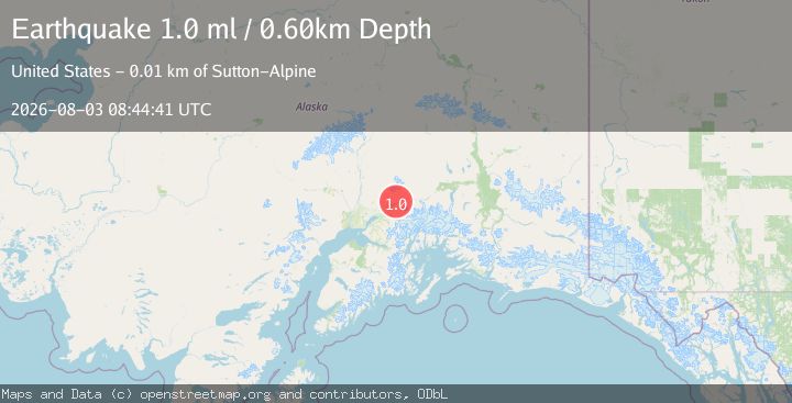 Map of 5 km ESE of Sutton-Alpine, Alaska