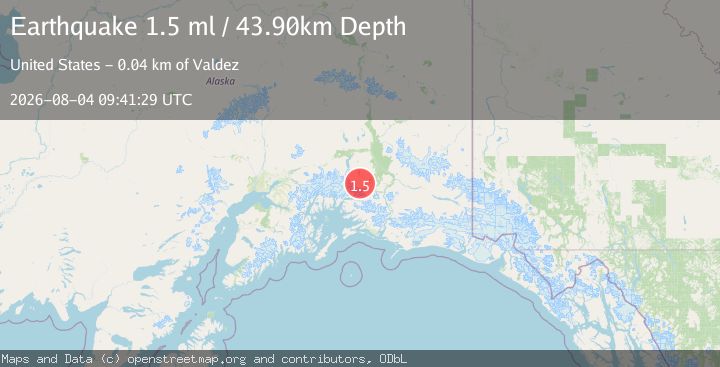 Map of 41 km NE of Valdez, Alaska