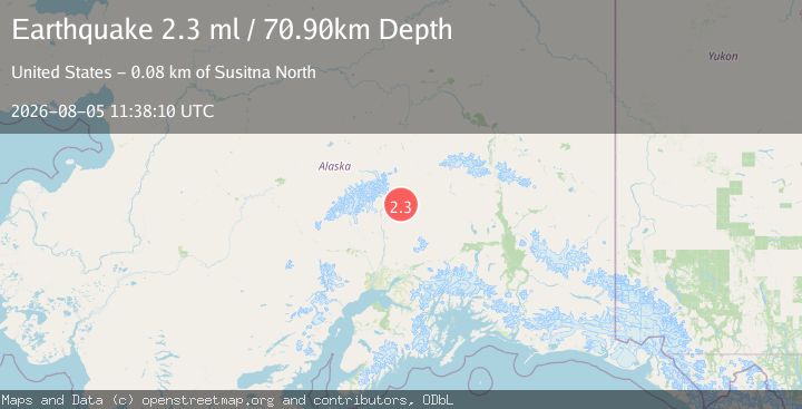 Map of 53 km NE of Chase, Alaska