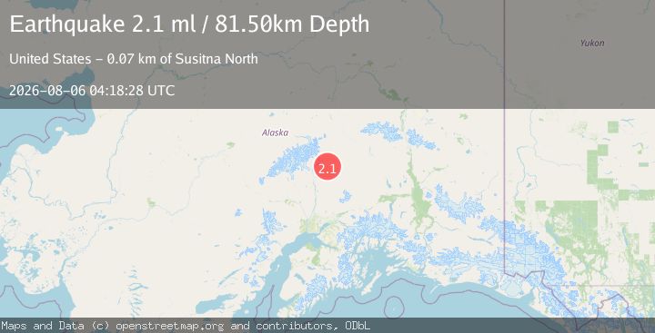 Map of 44 km NE of Chase, Alaska