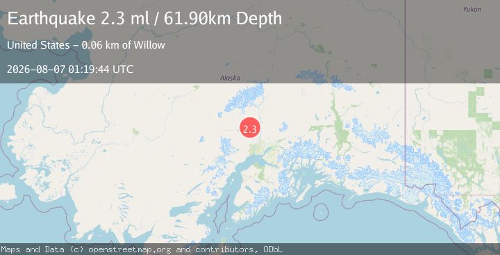 Map of 32 km ENE of Skwentna, Alaska