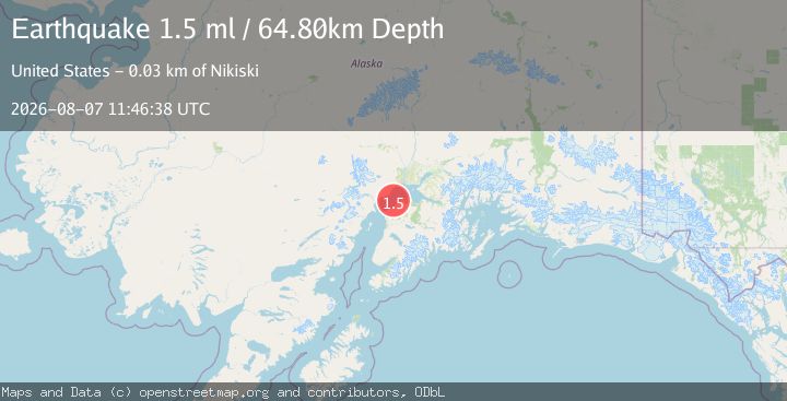 Map of 16 km SSE of Tyonek, Alaska