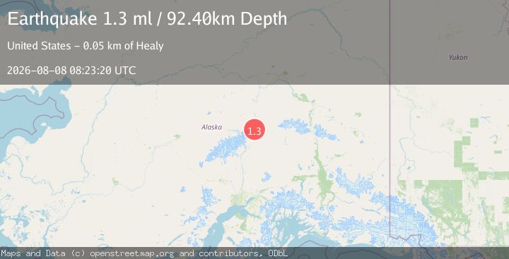 Map of 23 km WNW of Cantwell, Alaska