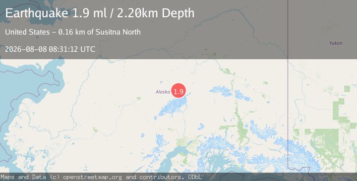 Map of 52 km E of Denali National Park, Alaska