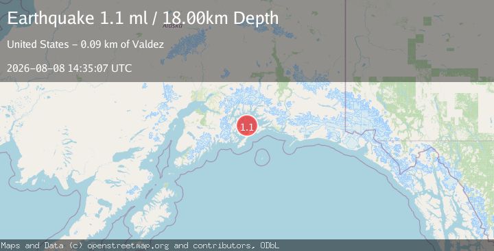 Map of 51 km SW of Tatitlek, Alaska