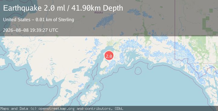 Map of 12 km ENE of Sterling, Alaska
