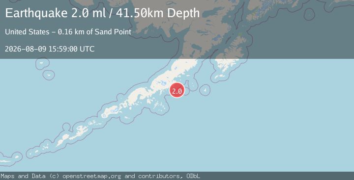 Map of 52 km SSE of Chignik, Alaska