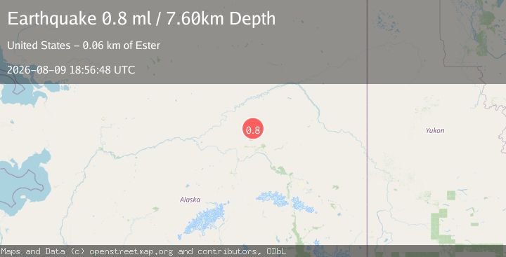 Map of 23 km ESE of Livengood, Alaska