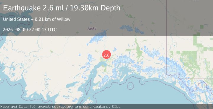 Map of 8 km E of Willow, Alaska