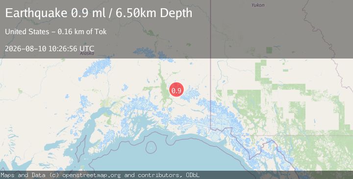 Map of 57 km NE of Kenny Lake, Alaska