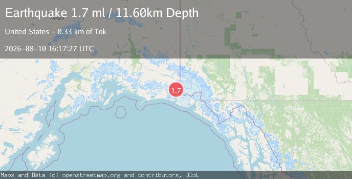 Map of 135 km SE of McCarthy, Alaska