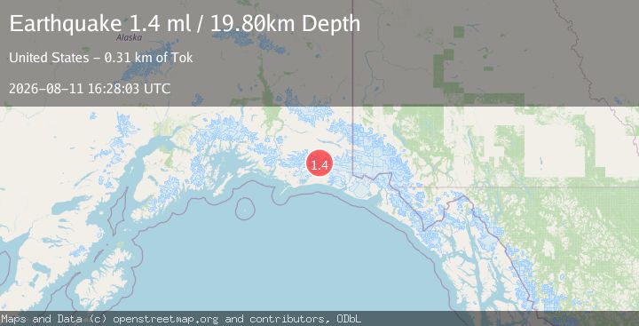 Map of 94 km S of McCarthy, Alaska