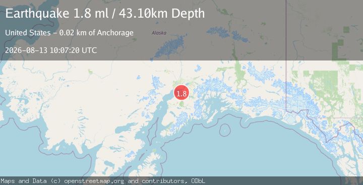 Map of 16 km SW of Anchorage, Alaska