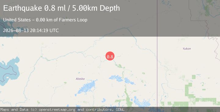 Map of 3 km NW of Farmers Loop, Alaska