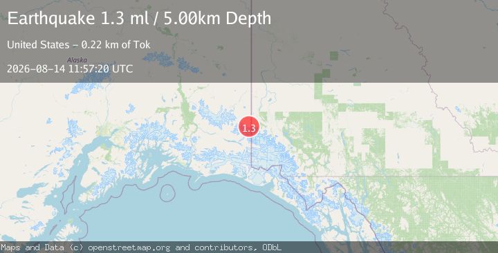 Map of 96 km E of McCarthy, Alaska