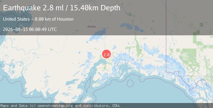 Map of 1 km SSW of Houston, Alaska
