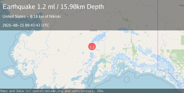 Map of 55 km WNW of Skwentna, Alaska