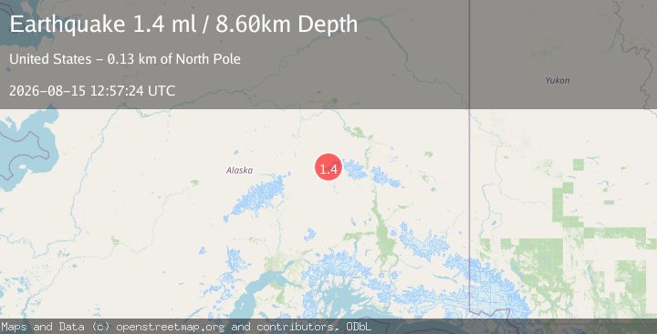 Map of 60 km ESE of Denali Park, Alaska