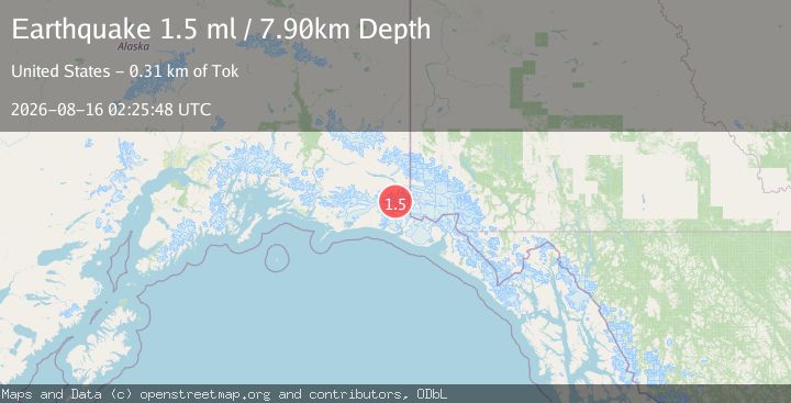 Map of 118 km SE of McCarthy, Alaska
