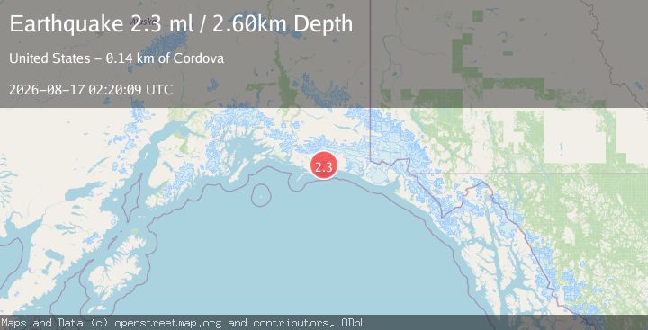 Map of 137 km S of McCarthy, Alaska