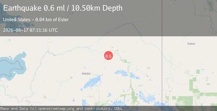 Map of 17 km ENE of Four Mile Road, Alaska