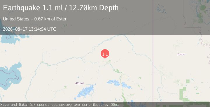 Map of 17 km ESE of Livengood, Alaska