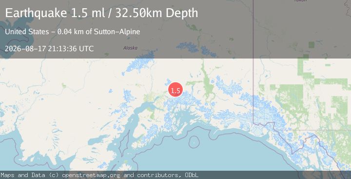 Map of 17 km W of Glacier View, Alaska