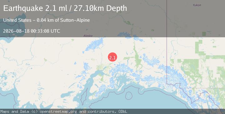 Map of 38 km N of Chickaloon, Alaska