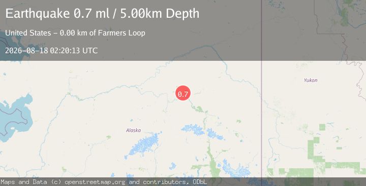 Map of 2 km WNW of Farmers Loop, Alaska