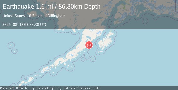 Map of 73 km ESE of Ugashik, Alaska