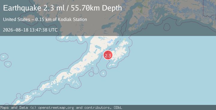 Map of 39 km SW of Karluk, Alaska