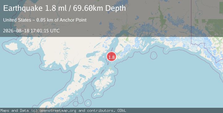 Map of 21 km W of Nanwalek, Alaska