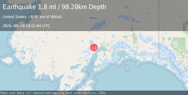 Map of 42 km WNW of Tyonek, Alaska